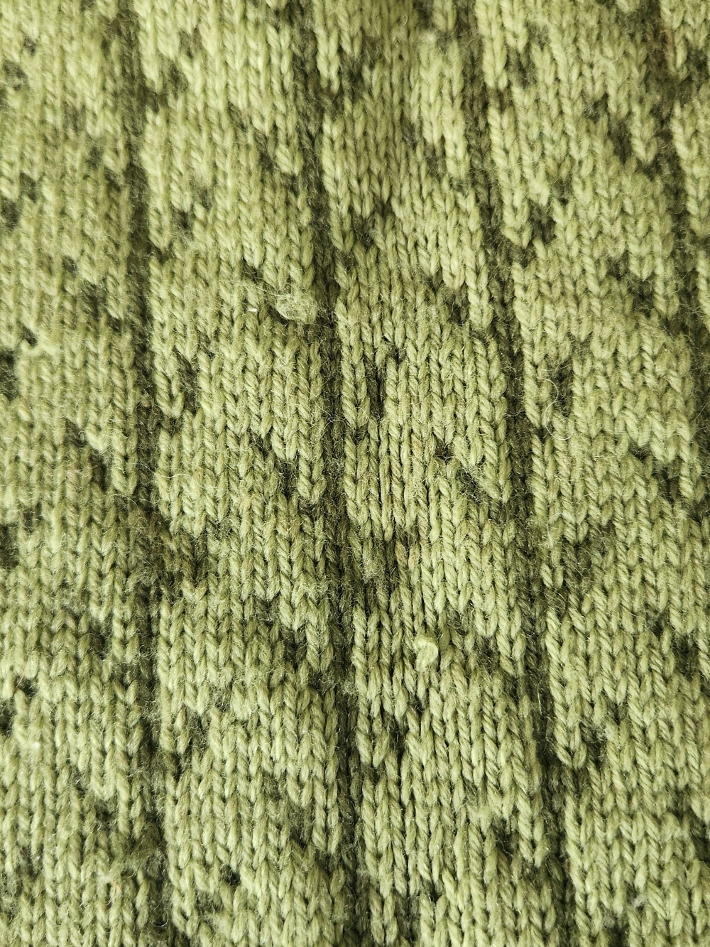 Vintage Handmade in Denmark 100% Pure Wool Green Floral Fair Isle Yoke Sweater - Picture 2 of 8